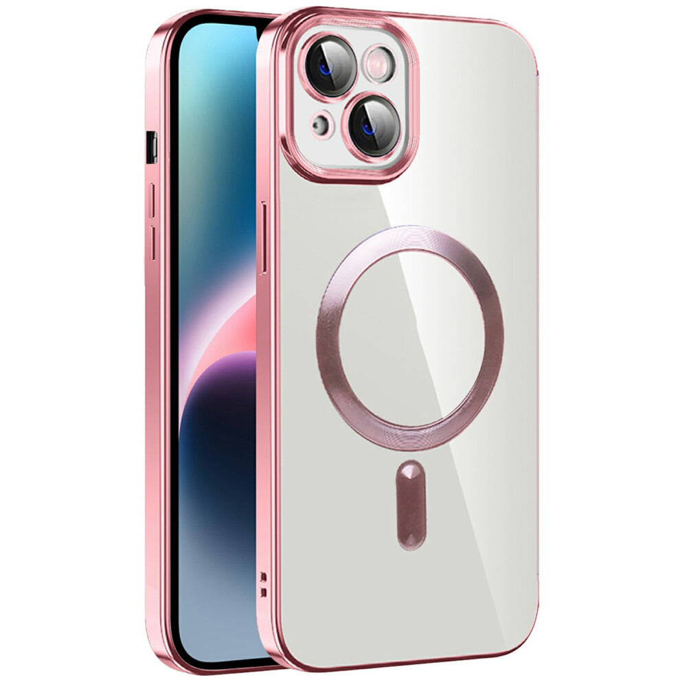(Iphone 15, ) For Iphone 15 Case Compatible With Magsafe Tpu+Pc Clear Back Cover Pink 6914283268276