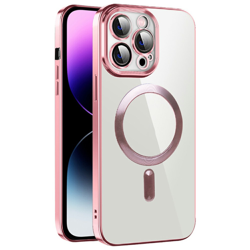 (Iphone 15 Pro, ) For Iphone 15 Pro Case Compatible With Magsafe Tpu+Pc Clear Back Cover Pink 6914289911718