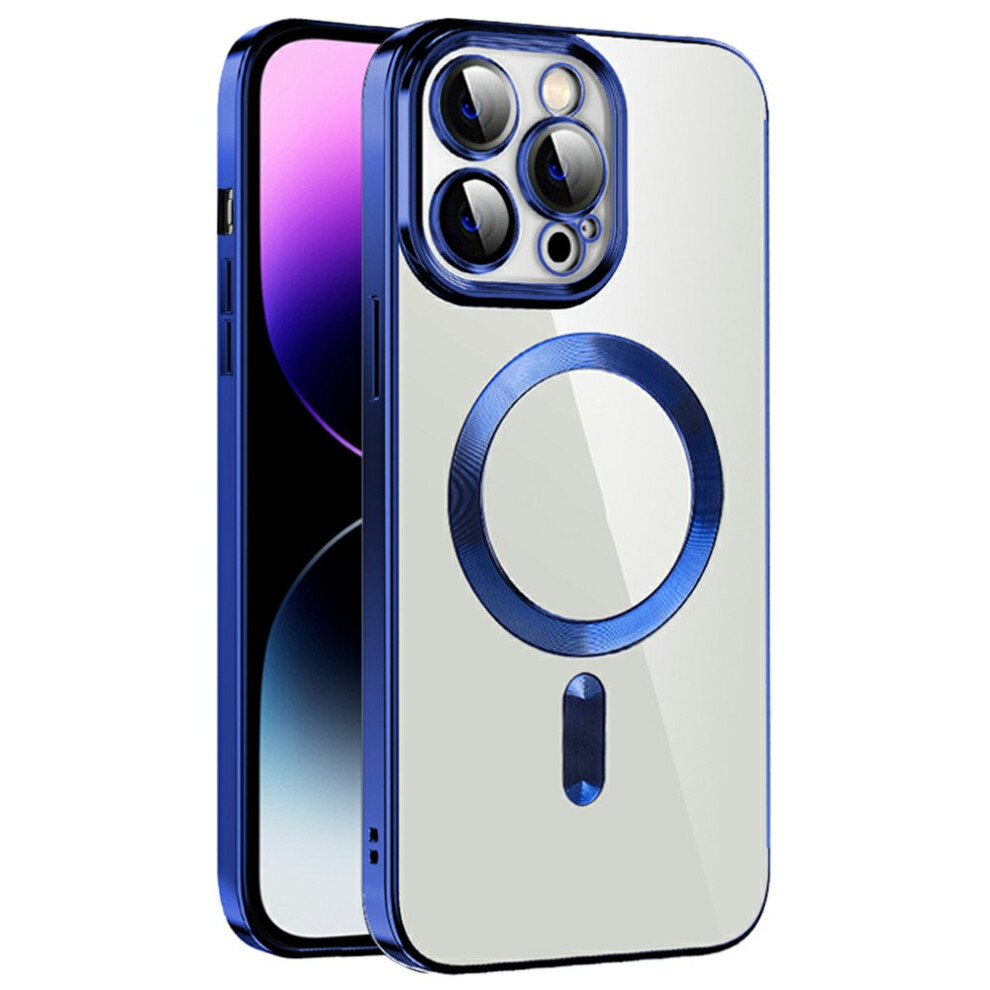 (Iphone 15 Pro, Sapphire) For Iphone 15 Pro Case Compatible With Magsafe Tpu+Pc Clear Back Cover Blue 6914287728370
