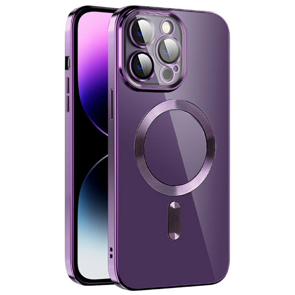 (Iphone 15 Pro, ) For Iphone 15 Pro Case Compatible With Magsafe Tpu+Pc Clear Back Cover Purple 6914288436076