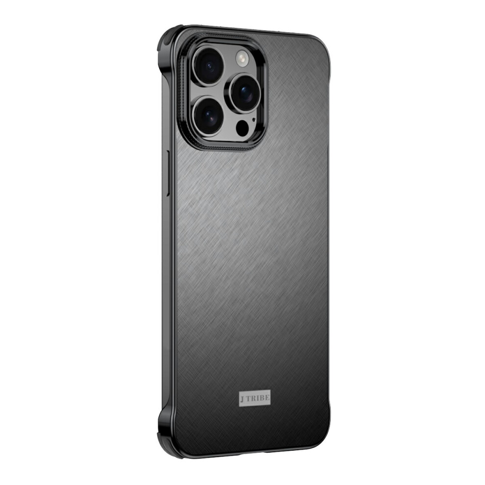 (Iphone 16 Pro Max, ) For Iphone 16 Pro Max Case Pc+Silicone+Alloy Matte Phone Cover Black 6914289097528