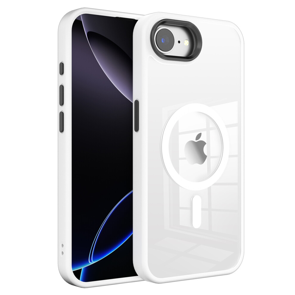 (Iphone 16E, Matte ) For Iphone 16E Case Compatible With Magsafe Tpu+Pc Clear Phone Cover White 6914285513381