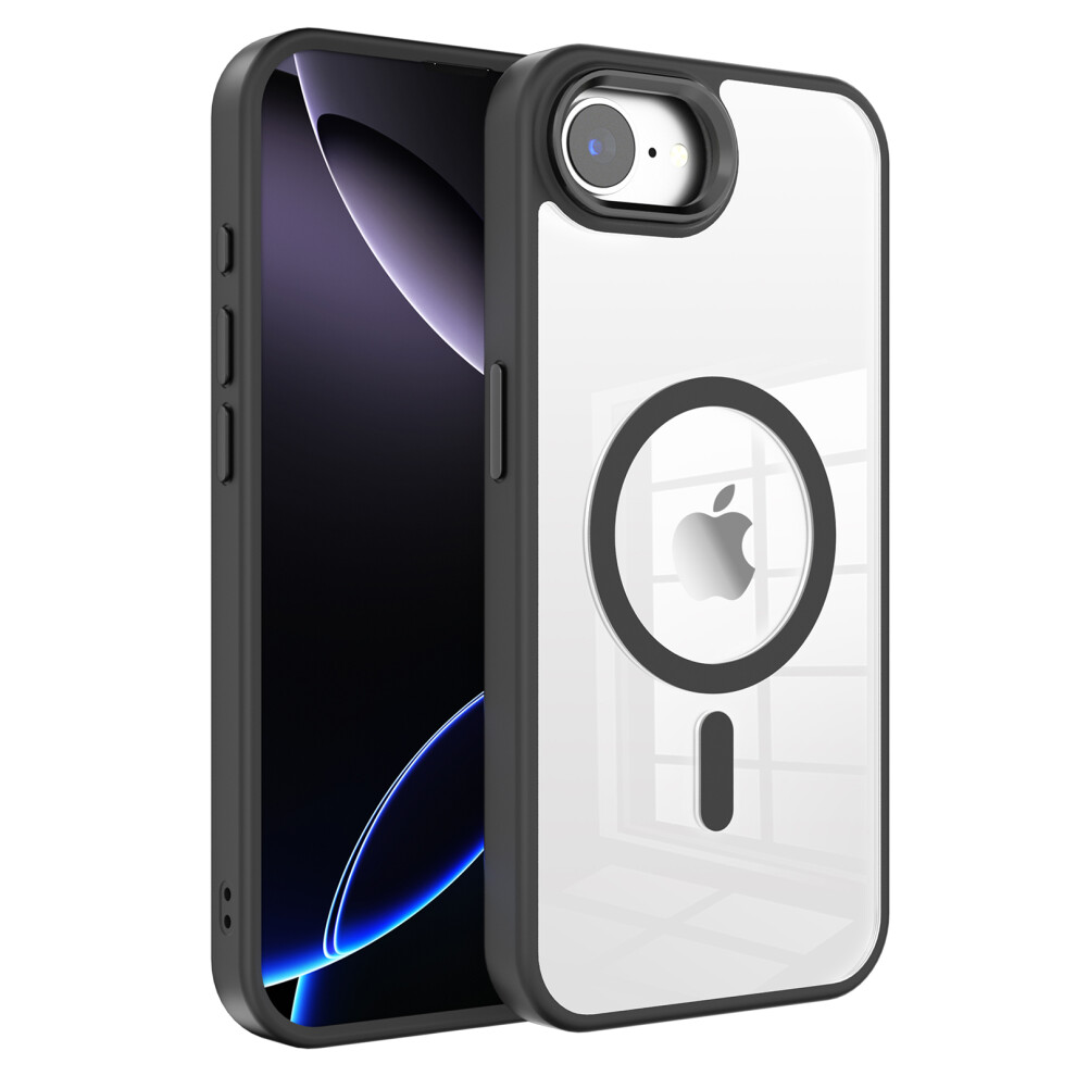 (Iphone 16E, ) For Iphone 16E Case Compatible With Magsafe Tpu+Pc Clear Phone Cover Black 6914286465511