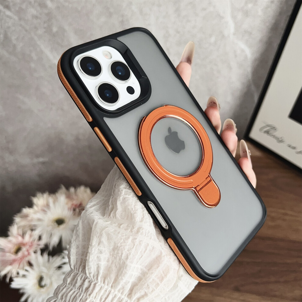 (Iphone 16 Pro Max, ) For Iphone 16 Pro Max Case Carbon Fiber Texture Hybrid Phone Cover Orange 6914286959362