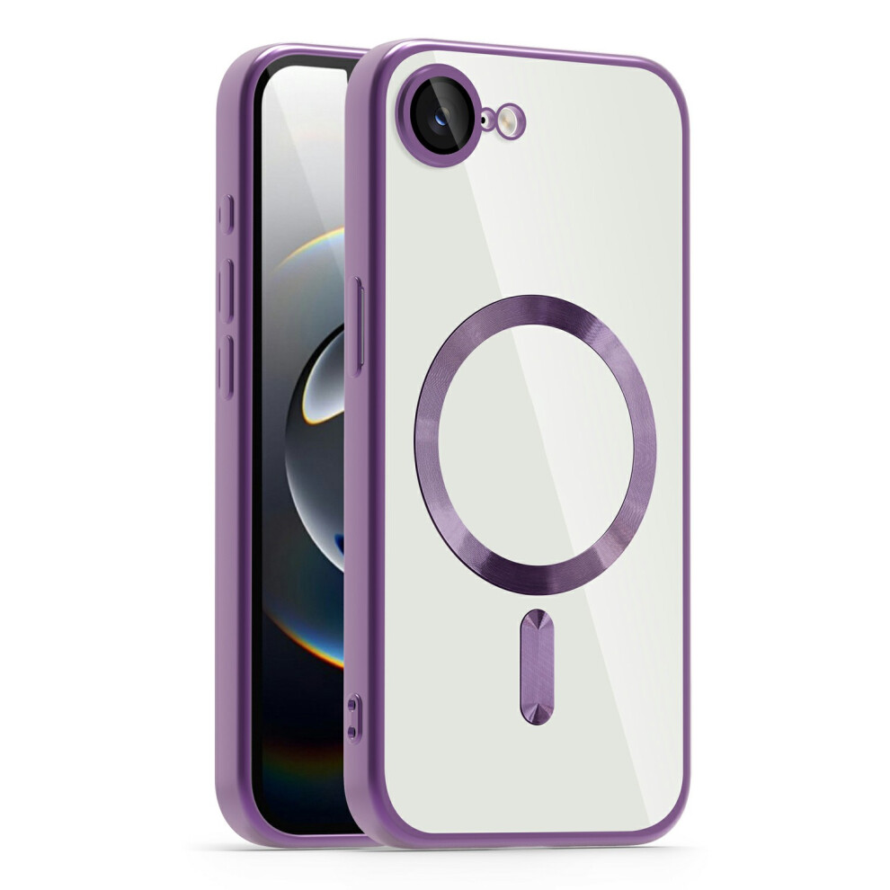 (Iphone 16E, Dark ) For Iphone 16E Case Compatible With Magsafe Tpu+Pc Clear Back Cover Purple 6914281194980