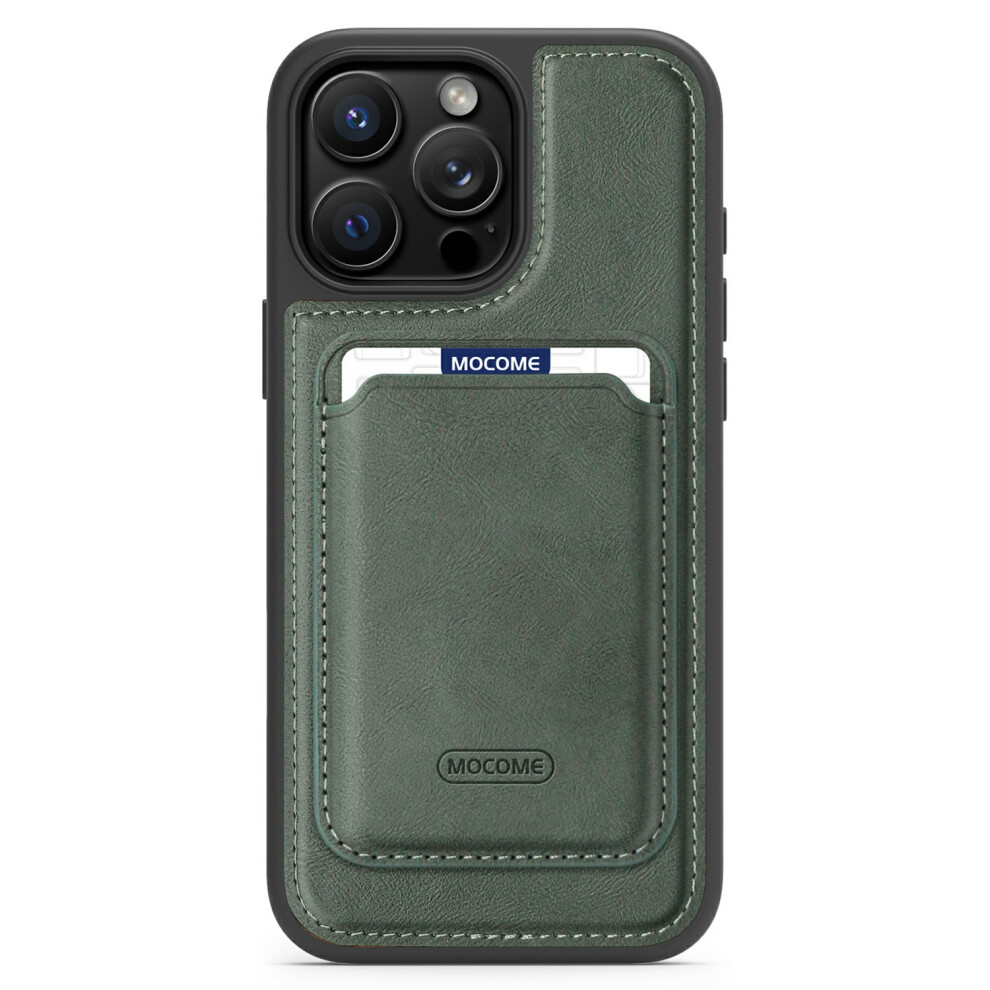 (Iphone 16 Pro, Blackish ) For Iphone 16 Pro Magnetic Case With Detachable Card Holder Tpu+Pu Leather Phone Back Cover Green 6914285716669
