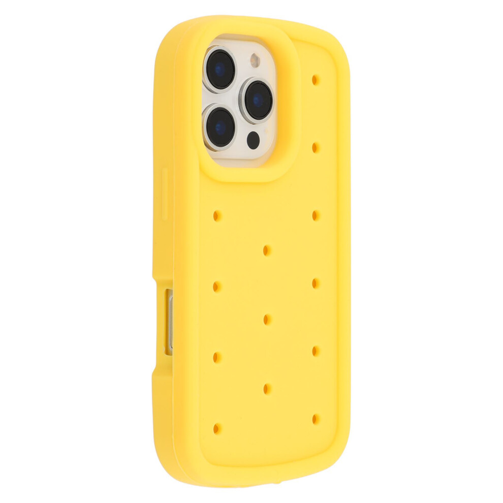 (Iphone 16 Pro Max, ) For Iphone 16 Pro Max Silicone Case Multi Hole Design Shockproof Phone Back Cover Yellow 6914285306426