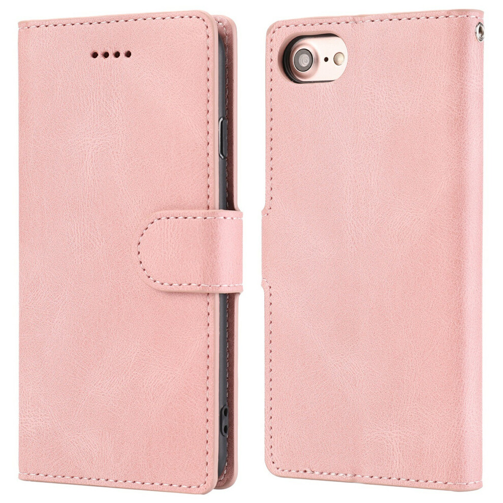 (Iphone 16E, ) For Iphone 16E Case Pu Leather Phone Cover With Wallet Stand Pink 6914282618805