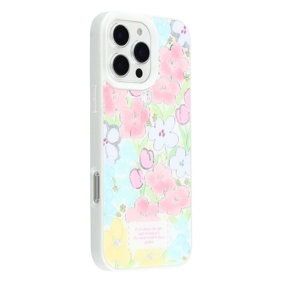 (Iphone 16 Pro, Flowers) For Iphone 16 Pro Case Lacquered Pattern Tpu+Acrylic+Glass Phone Cover 6914285957475