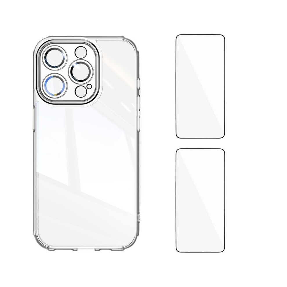 (Iphone 13 Pro Max, Transparent) For Iphone 13 Pro Max 6.7 Inch Tpu Case Wanlonfeng Drop-Proof Clear Phone Cover With 2Pcs Tempered Glass Film 6914285822940