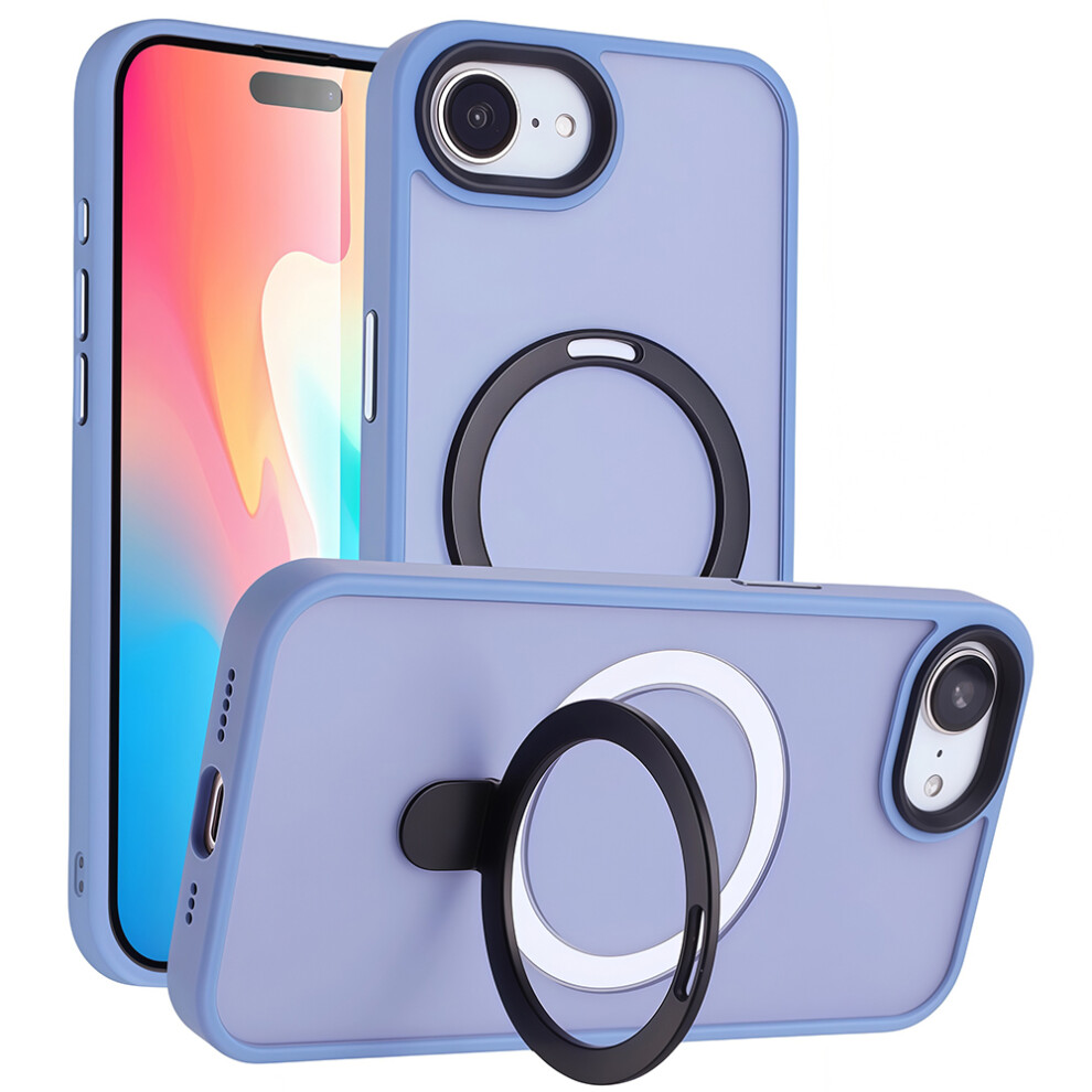 (Iphone 16E, ) For Iphone 16E Case Compatible With Magsafe Tpu+Acrylic Matte Phone Back Cover With Kickstand Blue 6914283730667