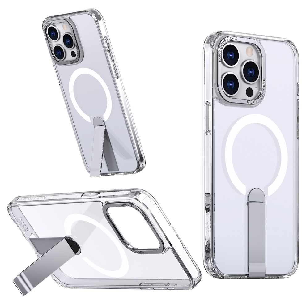 (Iphone 14 Pro Max, Transparent) For Iphone 14 Pro Max Case Compatible With Magsafe Kickstand Tpu+Acrylic Phone Cover 6914284998486