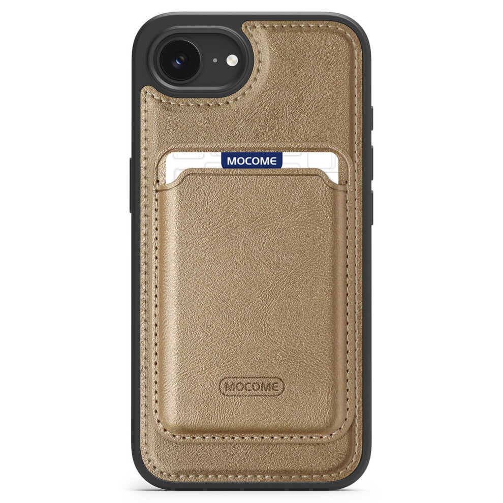 (Iphone 16E, Desert ) For Iphone 16E Magnetic Case With Detachable Card Holder Tpu+Pu Leather Phone Back Cover Gold 6914287362710