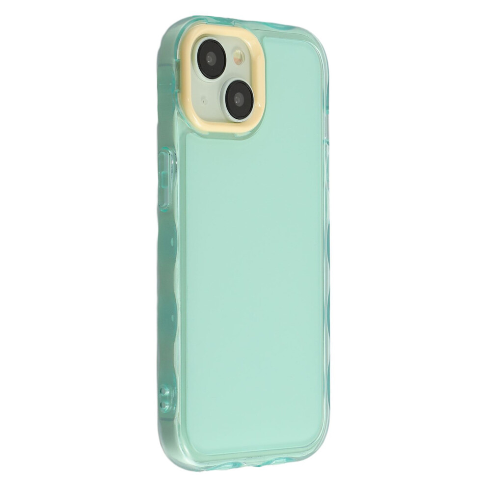 (Iphone 14, ) For Iphone 14 Case Inner Wave Pattern Tpu+Acrylic Phone Cover Green 6914289046724