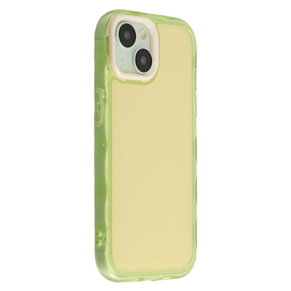 (Iphone 14, ) For Iphone 14 Case Inner Wave Pattern Tpu+Acrylic Phone Cover Yellow 6914289258547