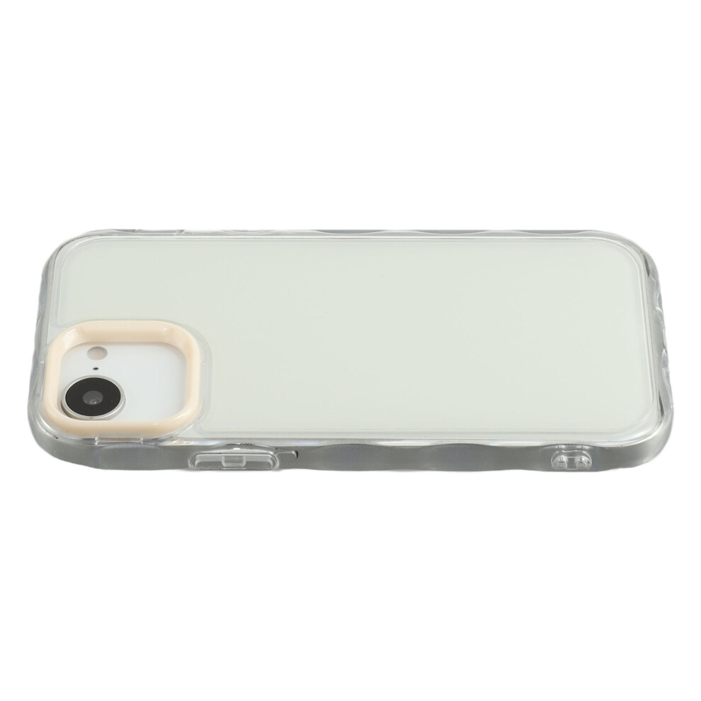 (Iphone 16E, Beige) For Iphone 16E Case Inner Wave Pattern Tpu+Acrylic Phone Cover Cream 6914289512977