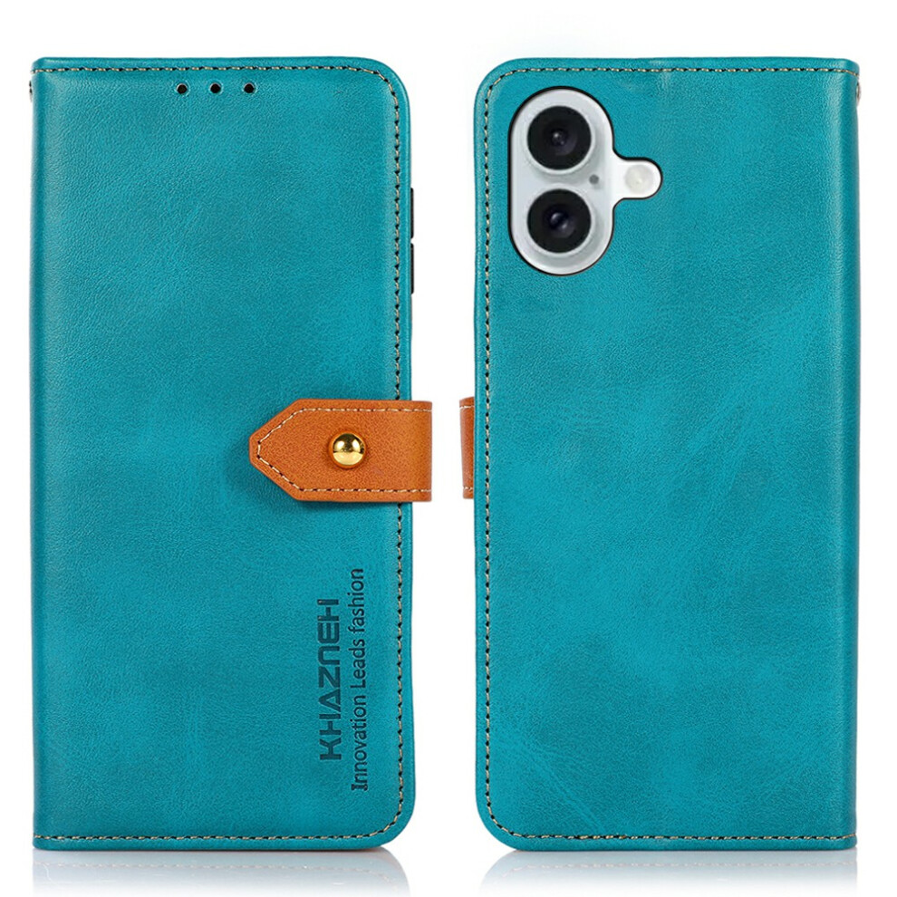(Iphone 17, ) Khazneh For Iphone 17 Wallet Phone Case Stand Leather Flip Cover Blue 6914280262819