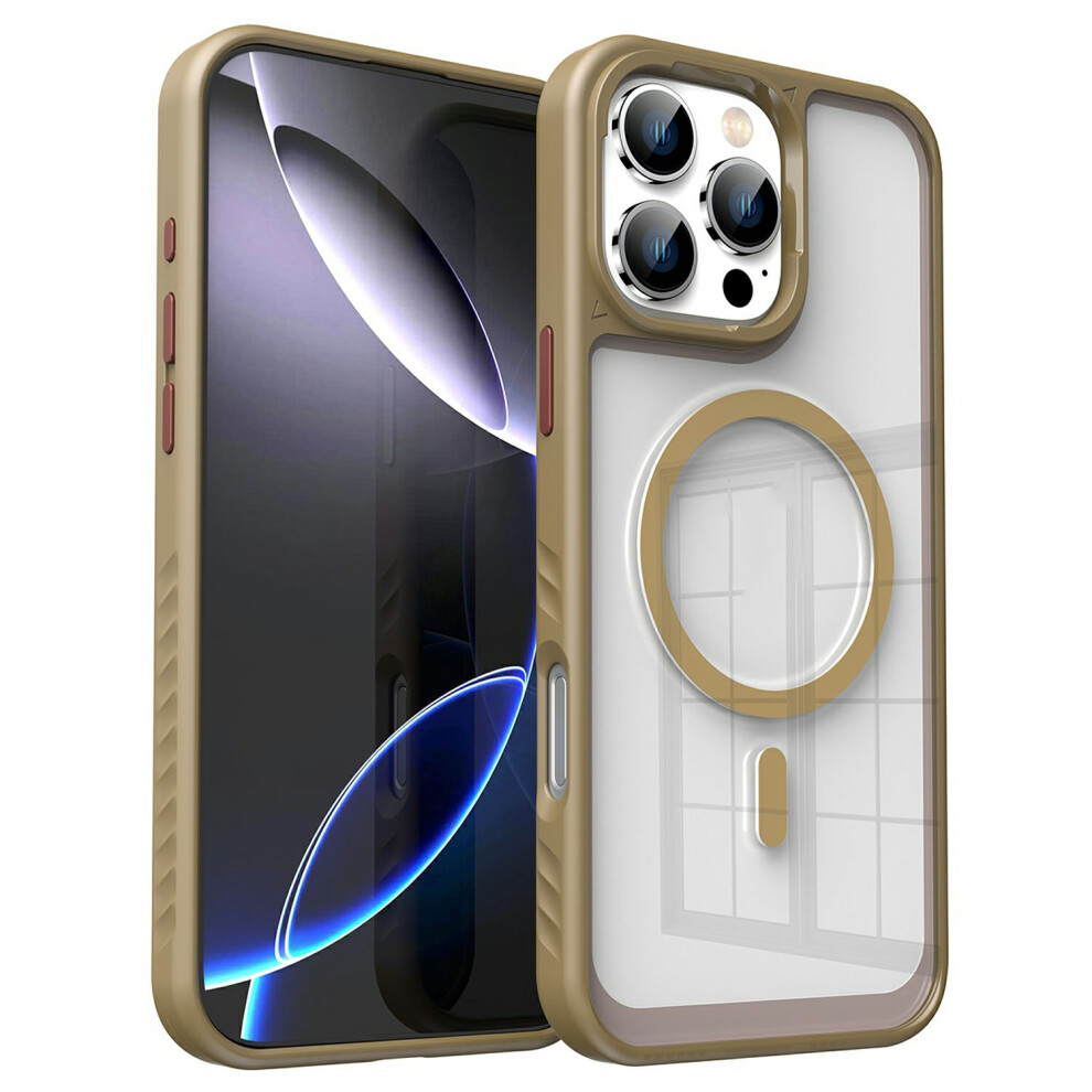 (Iphone 16 Pro Max, Desert ) For Iphone 16 Pro Max Case Compatible With Magsafe Tpu+Pc Shockproof Phone Back Cover Gold 6914283343751