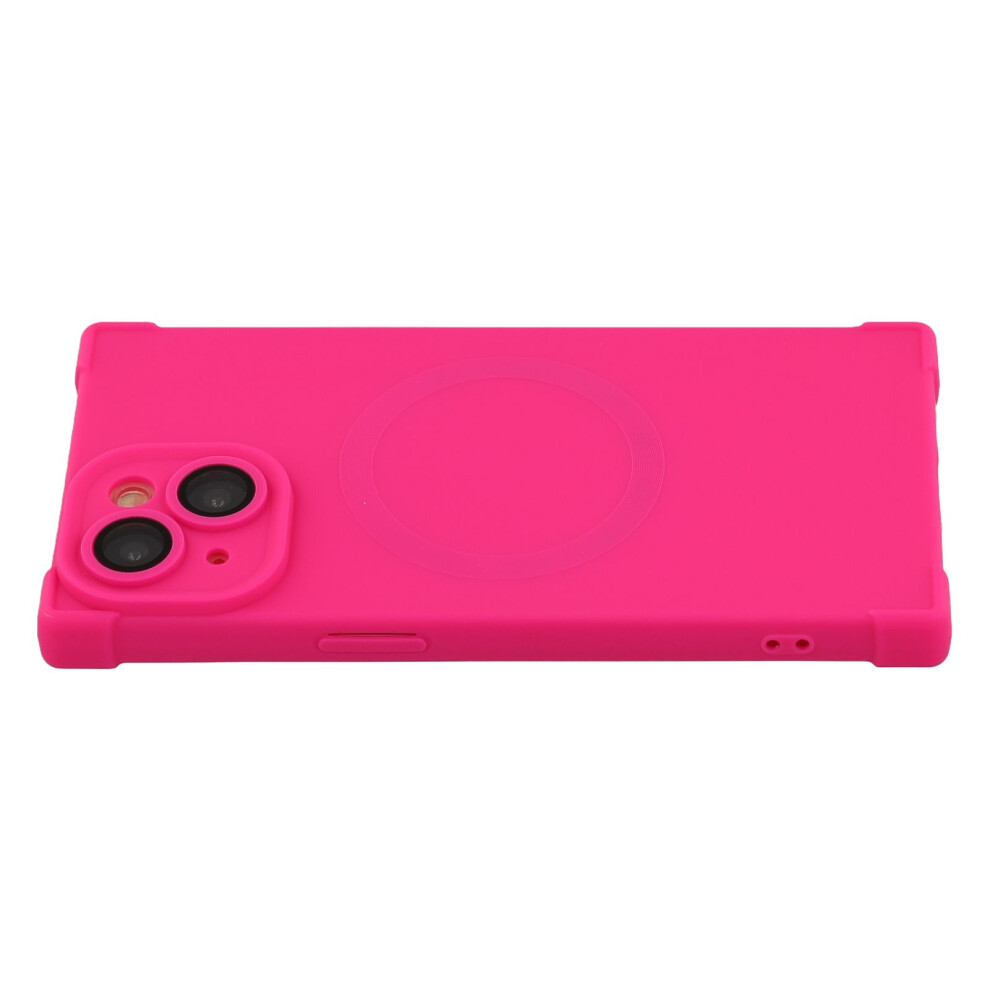 (Iphone 13, Rose) For Iphone 13 Case Compatible With Magsafe Straight Edge Tpu Phone Cover With Camera Lens Protector 6914283321070