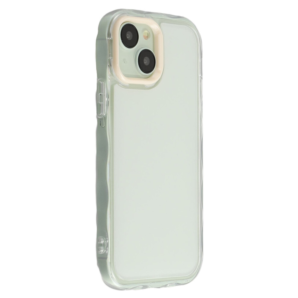 (Iphone 15, Beige) For Iphone 15 Case Inner Wave Pattern Tpu+Acrylic Phone Cover Cream 6914280087009