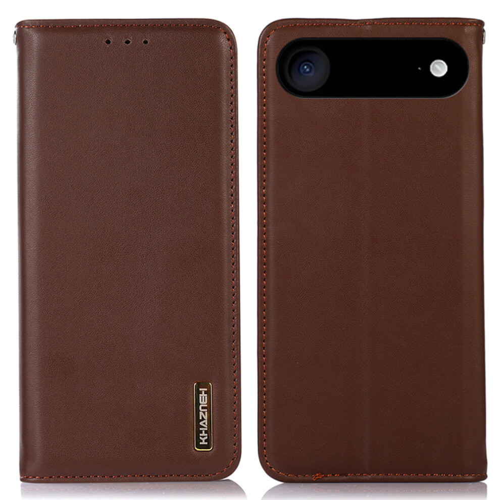 (Iphone Air, ) Khazneh For Iphone Air Case Wallet Genuine Cow Leather Phone Cover Nappa Texture Brown 6914281475799