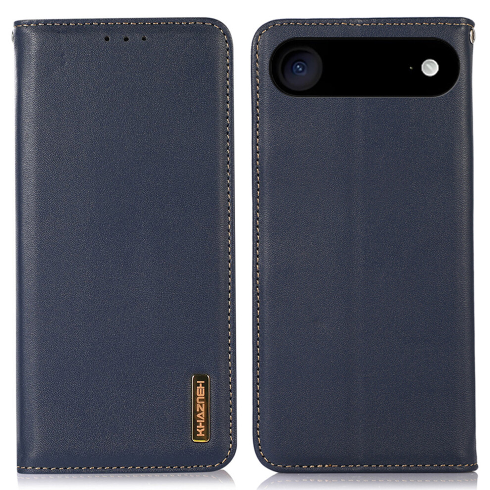 (Iphone Air, ) Khazneh For Iphone Air Case Wallet Genuine Cow Leather Phone Cover Nappa Texture Blue 6914283218202