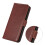 (iPhone 17, Brown) For iPhone 17 Case RFID Blocking Genuine Cow Leather Wallet Phone Cover 5