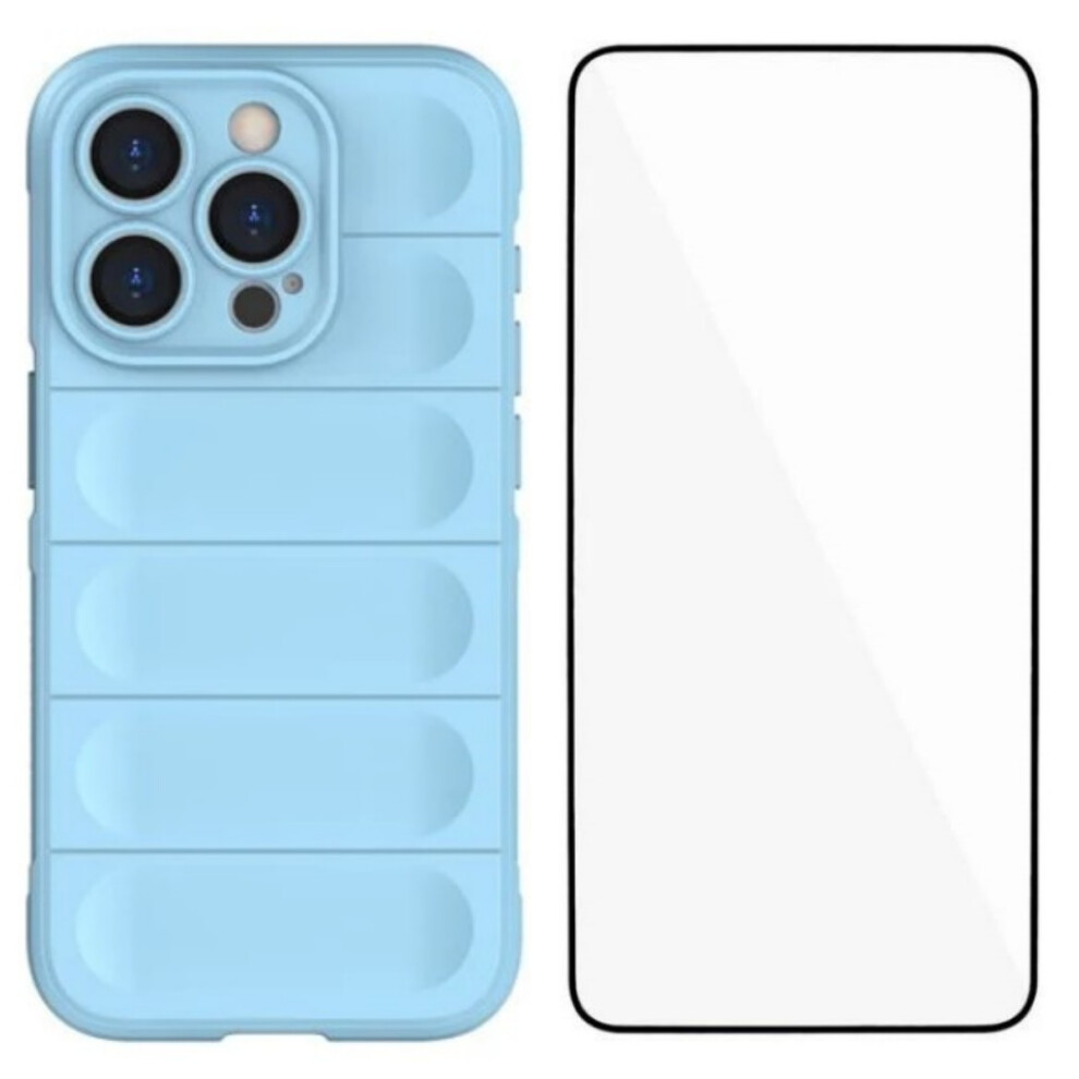 (Iphone 12 Pro 6.1 Inch, Baby ) For Iphone 12 Pro 6.1 Inch Tpu Case Wanlonfeng Hd Series Anti Slip Phone Cover With Tempered Glass Blue 6914288684132