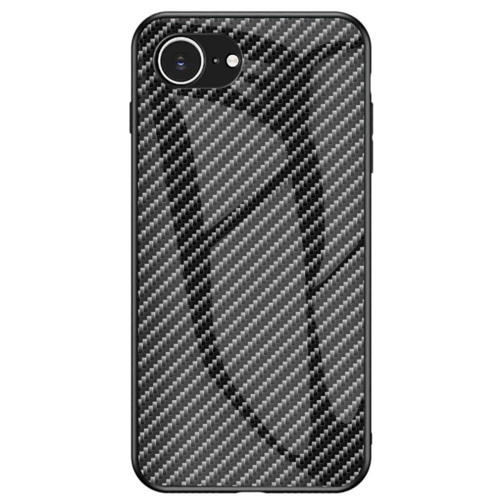 (Iphone 16E, Fiber) For Iphone 16E Case Tempered Glass Shockproof Phone Cover Black 6914288923477