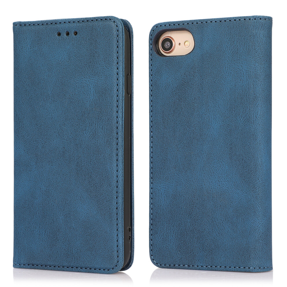 (Iphone 16E, ) For Iphone 16E Case Wallet Magnetic Closing Leather Flip Phone Cover Blue 6914282292449