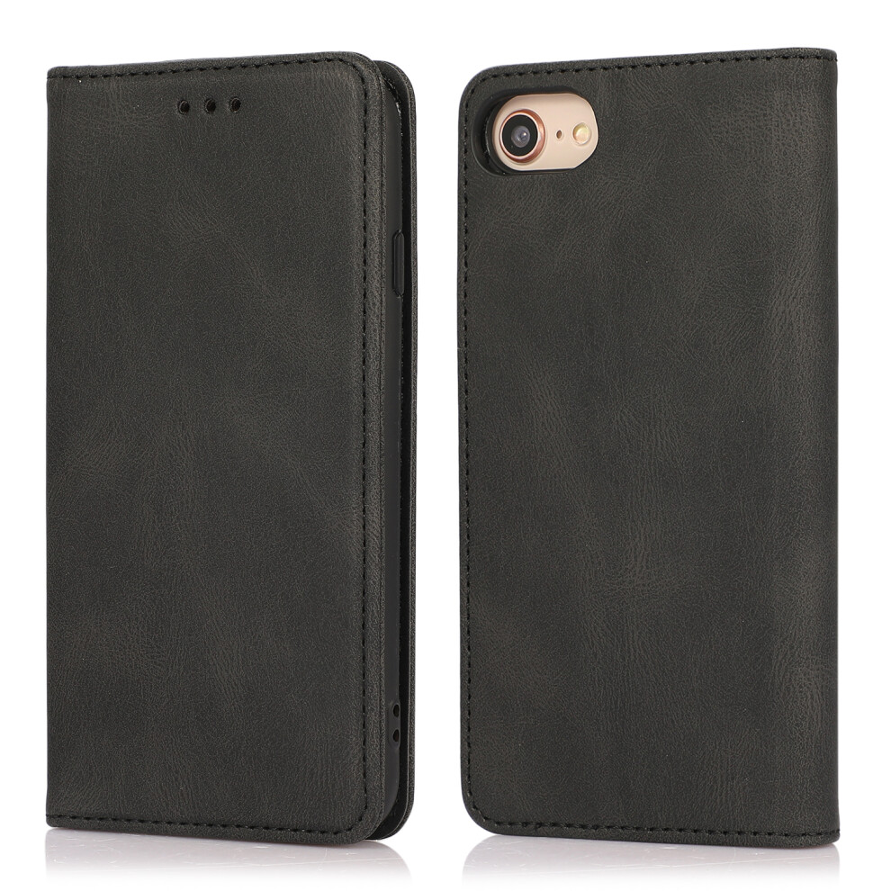 (Iphone 16E, ) For Iphone 16E Case Wallet Magnetic Closing Leather Flip Phone Cover Black 6914286554055