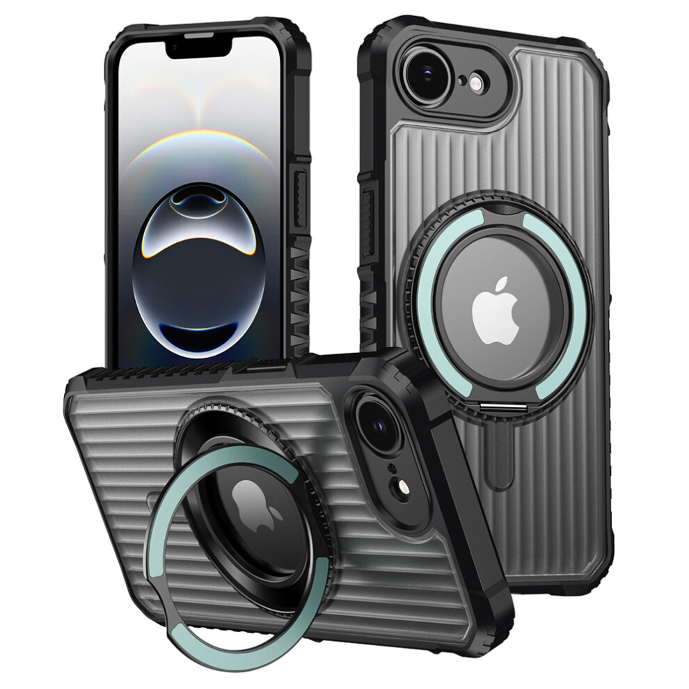 (Iphone 16E, Cyan) For Iphone 16E Magnetic Case With Kickstand Pc+Tpu Phone Back Cover Blue 6914285247644