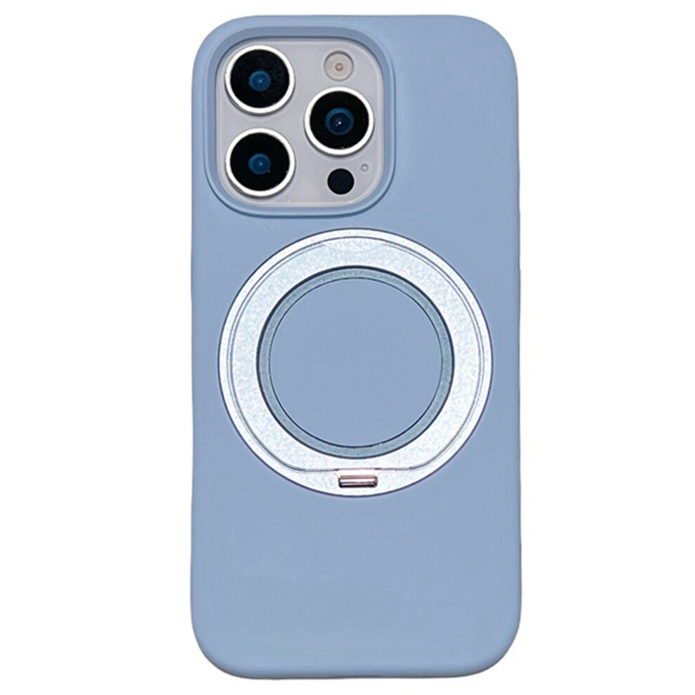 (Iphone 16 Pro, ) For Iphone 16 Pro Case Rotating Kickstand Liquid Silicone Phone Case Compatible With Magsafe Blue 6914281119839