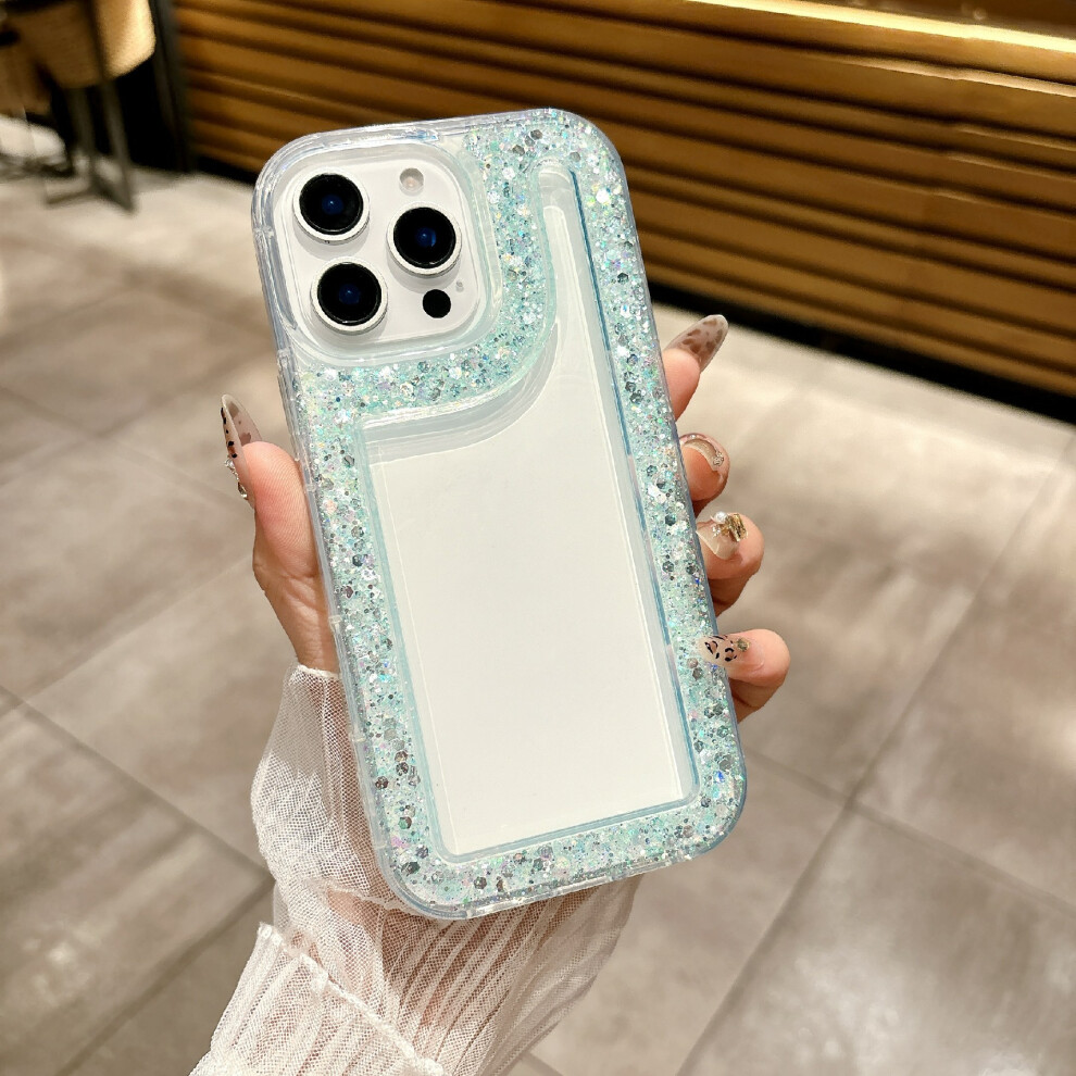 (Iphone 16 Pro, ) For Iphone 16 Pro Case Glitter Rhinestone Epoxy Design Tpu Shockproof Phone Cover Green 6914283916672