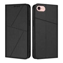 (iPhone 16e, Black) For iPhone 16e Wallet Case Magnetic Closure Leather Flip Phone Cover with Stand