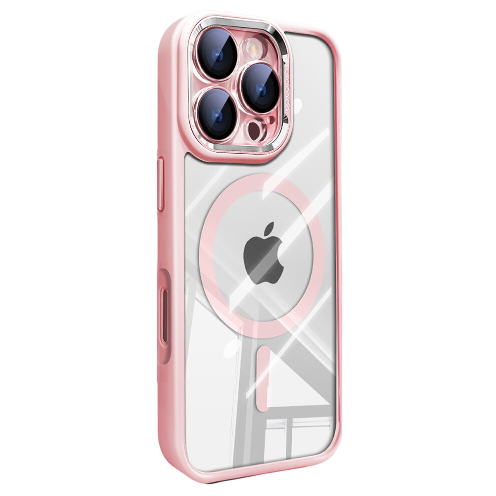 (Iphone 16 Pro, ) For Iphone 16 Pro Case Compatible With Magsafe Pc+Tpu Phone Cover With Detachable Camera Lens Film Pink 6914284068233