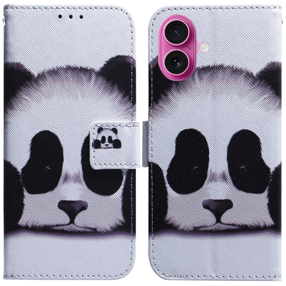 (Iphone 17, Panda) For Iphone 17 Wallet Case Pattern Print Leather Phone Cover 6914288978316