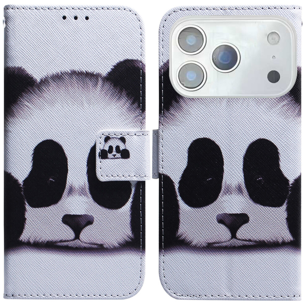 (Iphone 17 Pro Max, Panda) For Iphone 17 Pro Max Wallet Case Pattern Print Leather Phone Cover 6914285854439