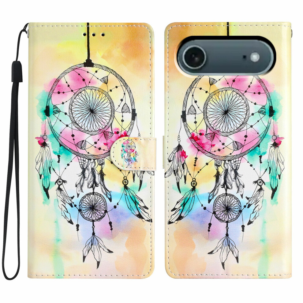 (Iphone Air, Wind Chime) For Iphone Air Wallet Case Pu Leather Pattern Printing Stand Phone Cover With Strap 6914281606414