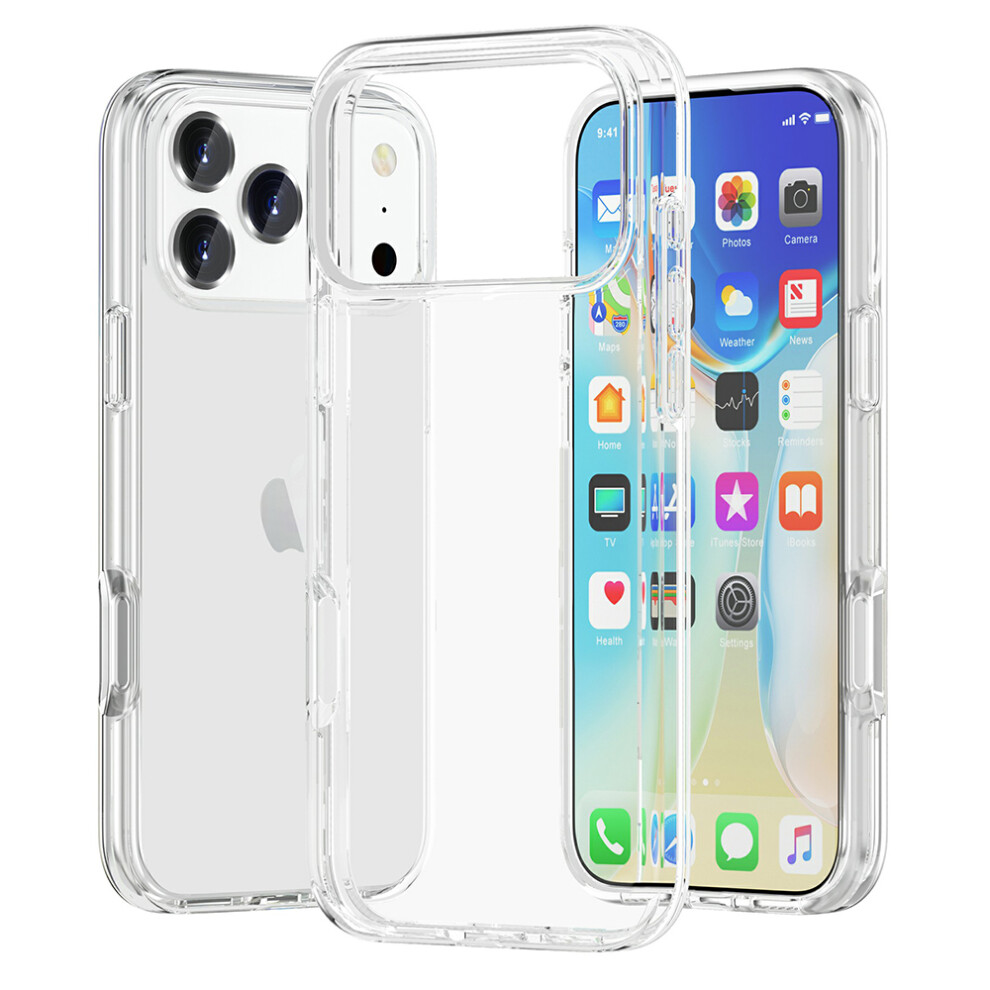 (Iphone 17 Pro Max, Transparent) For Iphone 17 Pro Max Case Pc+Tpu Shockproof Clear Phone Cover 6914286010346