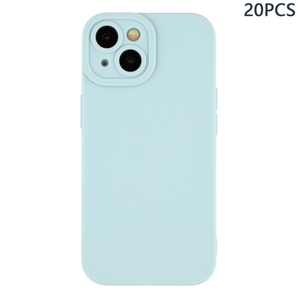 (Iphone 15, ) Bulk Purchasing 20Pcs For Iphone 15 Case Precise Cutouts 1.3Mm Tpu Matte Phone Cover Blue 6914283161546