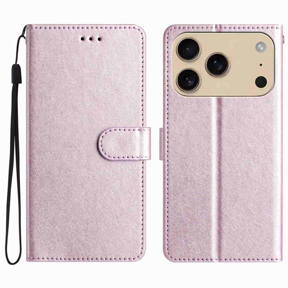 (Iphone 17 Pro, Light ) For Iphone 17 Pro Wallet Case Leather Folio Phone Cover Magnetic Clasp Purple 6914280023144