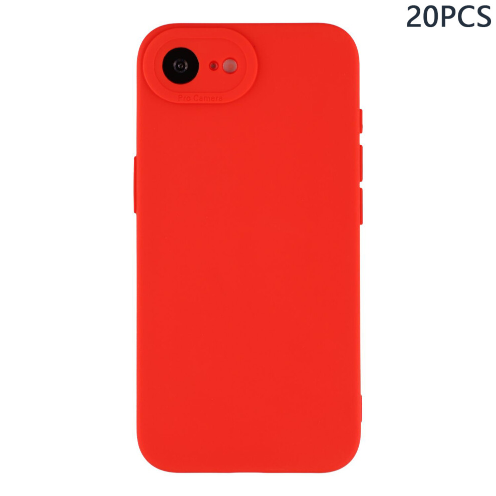 (Iphone 16E, ) Bulk Purchasing 20Pcs For Iphone 16E Case Precise Cutouts 1.3Mm Tpu Matte Phone Cover Red 6914287686342