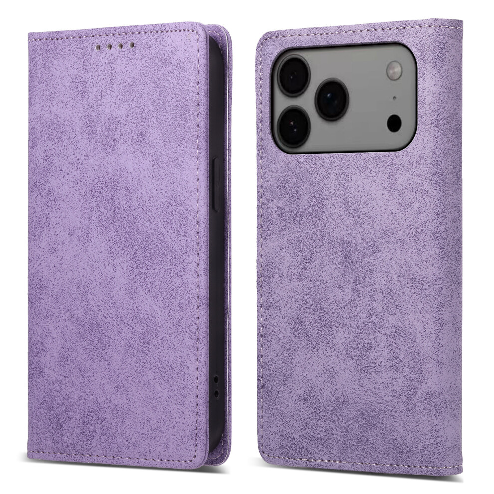 (Iphone 17 Pro Max, ) For Iphone 17 Pro Max Wallet Case Rfid Blocking Pu Leather Phone Cover Purple 6914286793799