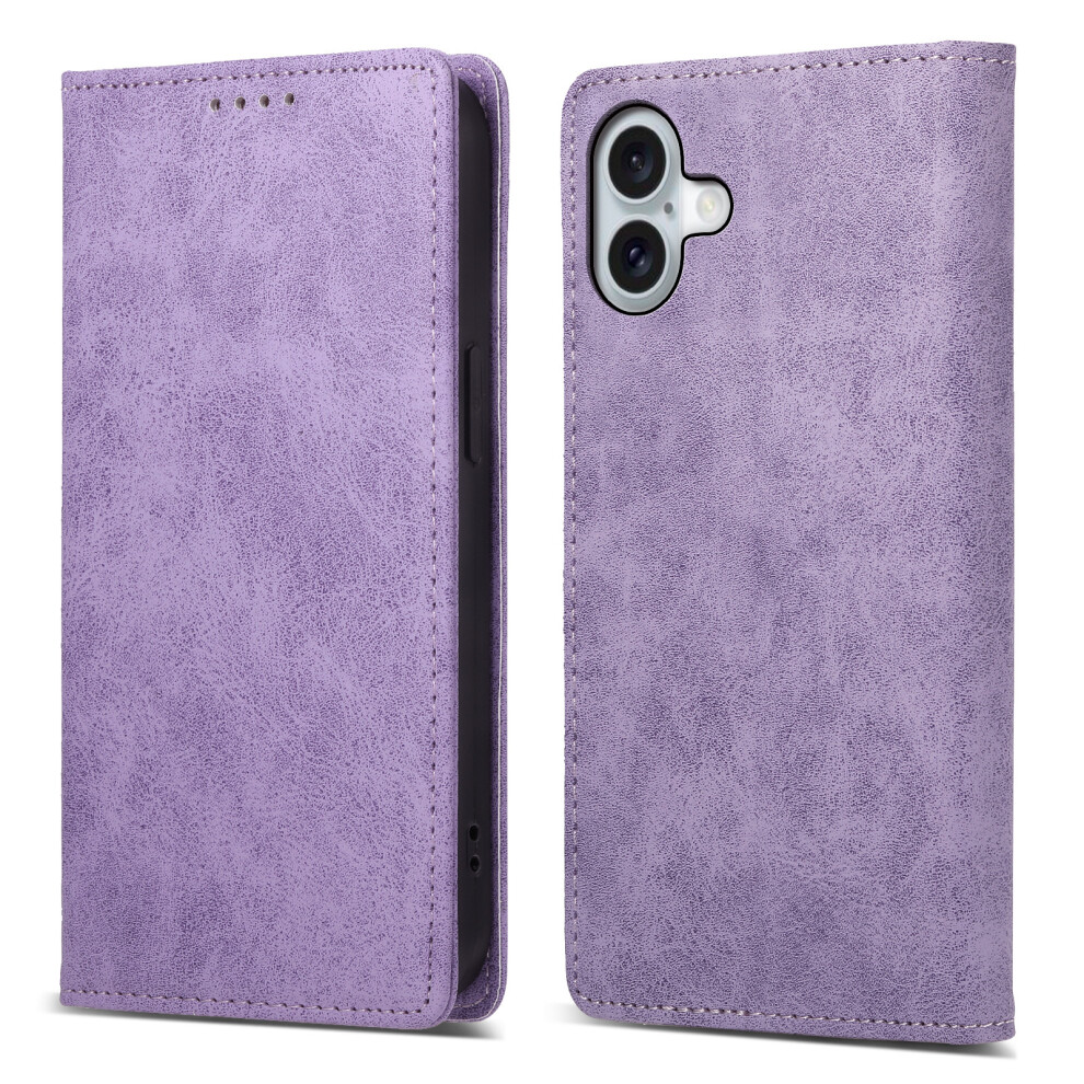 (Iphone 17, ) For Iphone 17 Wallet Case Rfid Blocking Pu Leather Phone Cover Purple 6914289640502