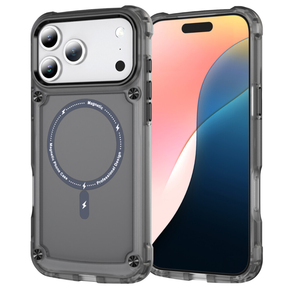 (Iphone 17 Pro, Transparent ) For Iphone 17 Pro Case Skin Touch Tpu+Pc Phone Cover Compatible With Magsafe Black 6914288609623