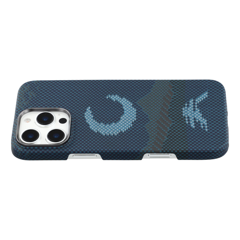 (Iphone 16, Moon) For Iphone 16 Magnetic Case Large Camera Cutout Aramid Fiber Phone Cover With Metal Lens Frame Light 6914288380973