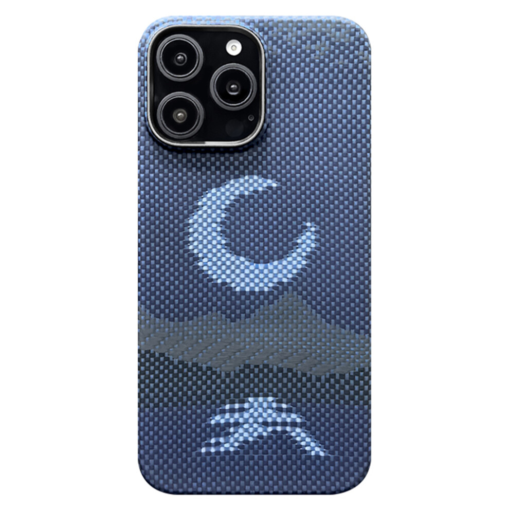(Iphone 16 Pro, Moon) For Iphone 16 Pro Magnetic Case Large Camera Cutout Aramid Fiber Phone Cover With Metal Lens Frame Light 6914287695290