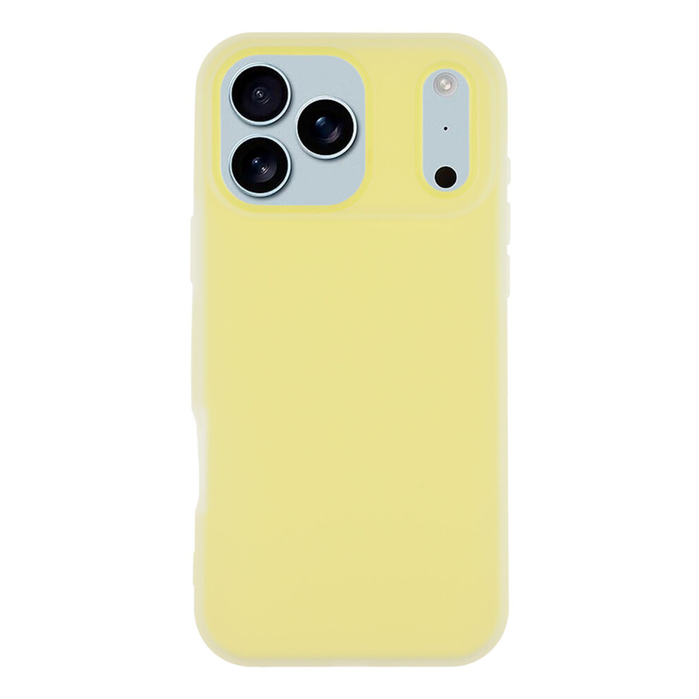 (Iphone 17 Pro, ) For Iphone 17 Pro Case 2 In 1 Pc+Tpu Frosted Phone Case Large Camera Cutout Yellow 6914288093118