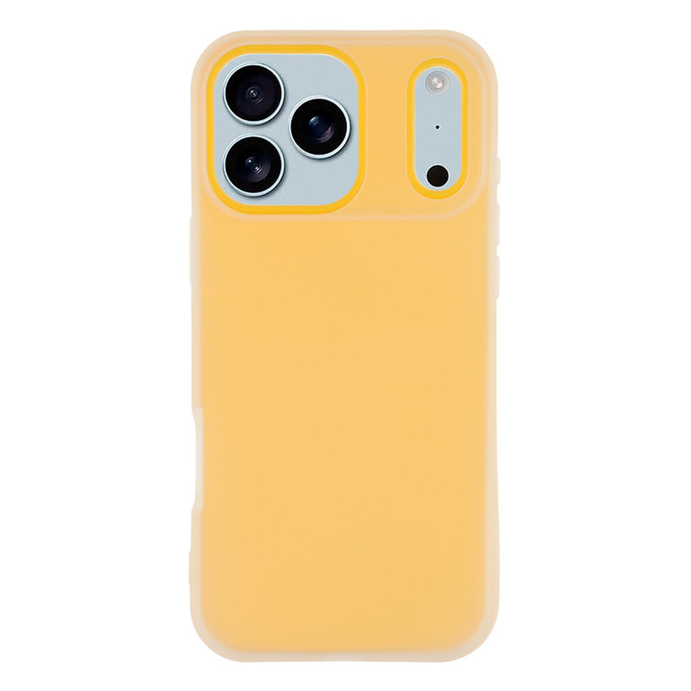 (Iphone 17 Pro Max, ) For Iphone 17 Pro Max Case 2 In 1 Pc+Tpu Frosted Phone Case Large Camera Cutout Orange 6914287307056